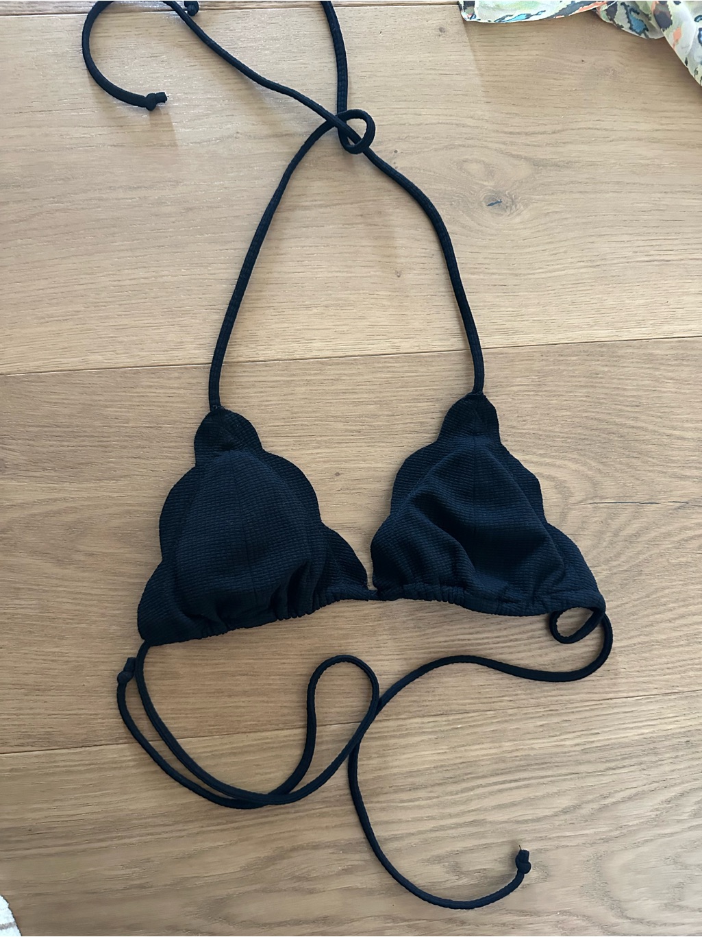 Marysia Swim “Broadway” Black Scallop Triangle Bikini Top